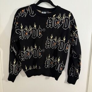 AC/DC High Voltage Women's Black Graphic Crewneck Sweater XS